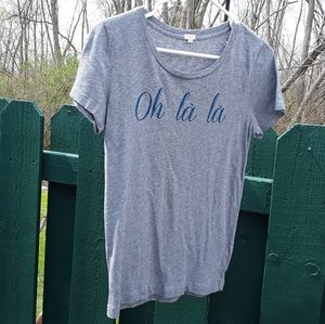 J Crew Ooh La La Graphic Tee